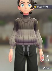 Two-Tone Turtleneck Sweater