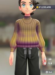 Two-Tone Turtleneck Sweater