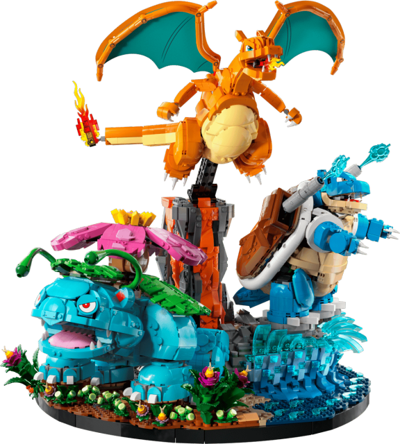 Venusaur Charizard and Blastoise LEGO Pok&eacute;mon Image