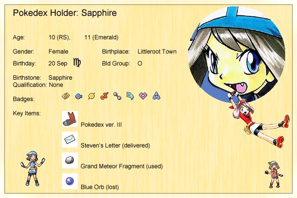 Sapphire (Adventures) - Bulbapedia, the community-driven Pokémon  encyclopedia