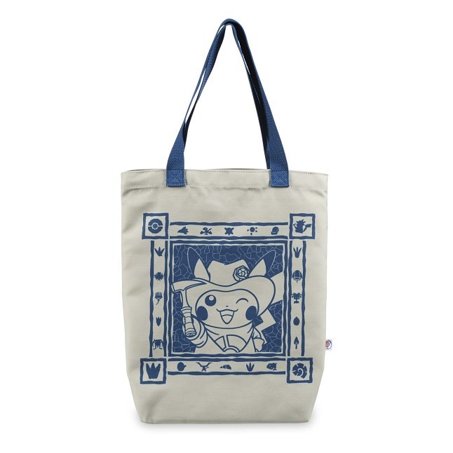 Pokémon Fossil Museum Excavator Pikachu & Compass Logo Tote Bag Pokémon Fossil Museum Excavator Pikachu & Compass Logo Tote Bag