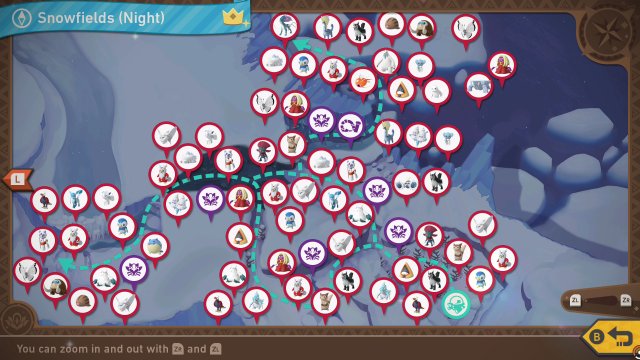 Snowfields (Night) Research Map