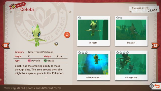 Star Rating - New Pokémon Snap