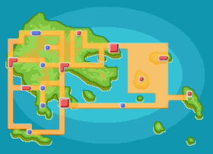 The Hoenn Region as depicted in Pokemon Emerald - Maps on the Web