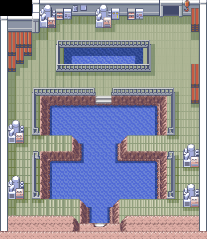 Pokemon Emerald :: Map of Team Magma's Jagged Pass Base