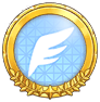 Gold Flying-type Badge