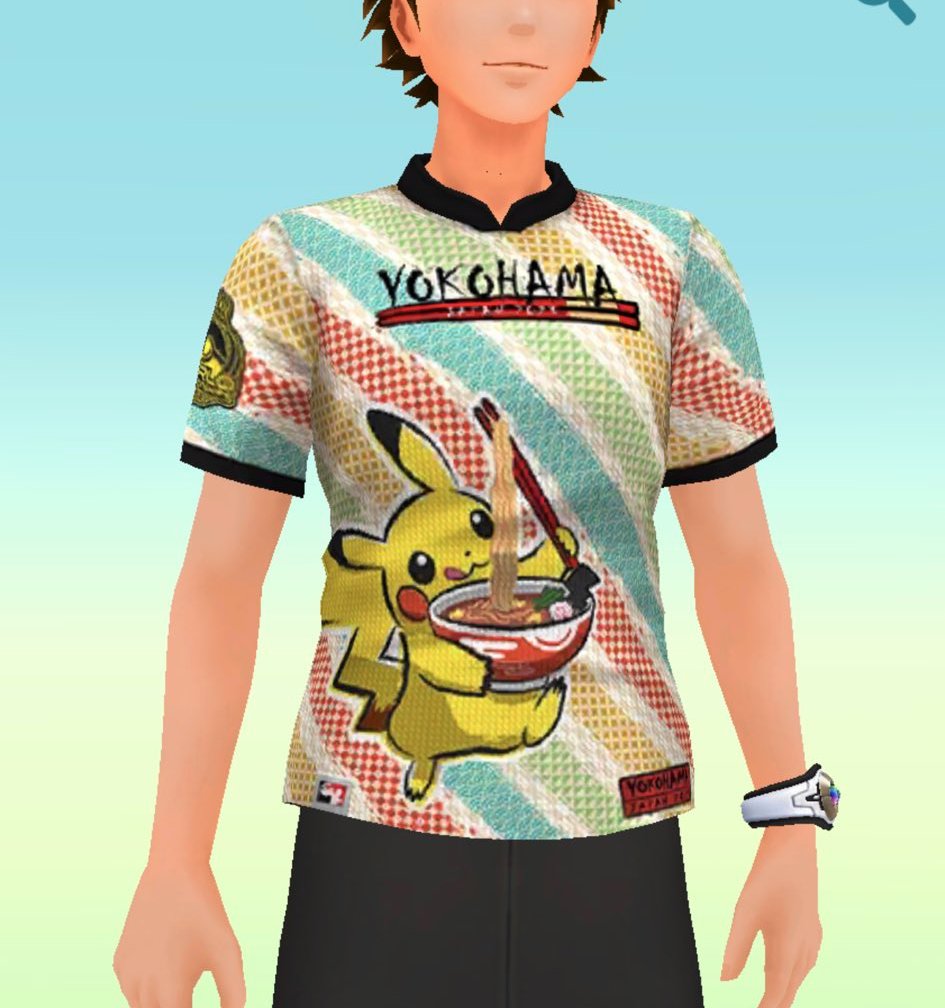 Pokemon Go In-Game Avatar 2023 Yokohama Worlds Digital T-Shirt for Free