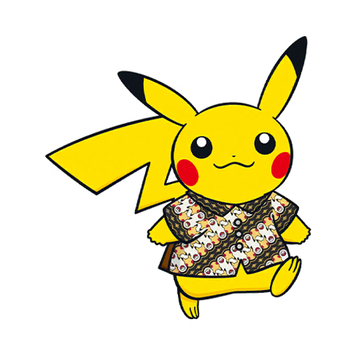 Pikachu Batik Shirt Sticker