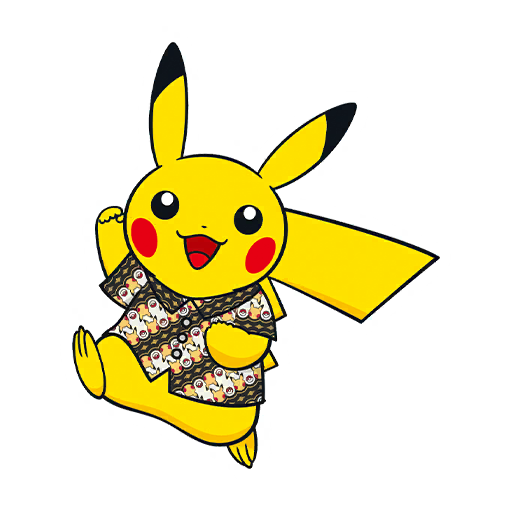 Pikachu Batik Shirt Sticker 2