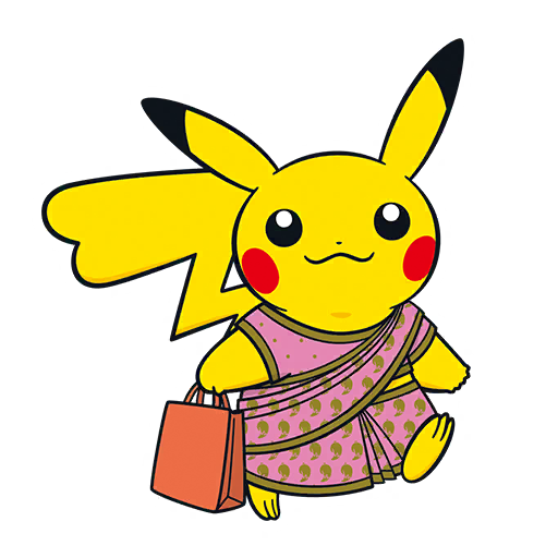 Saree Pikachu Sticker 2