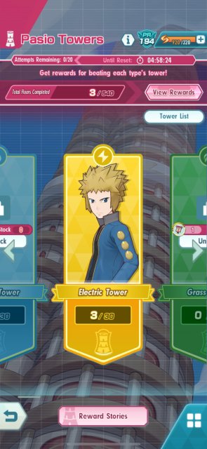 Pasio Towers in Pokémon Masters EX