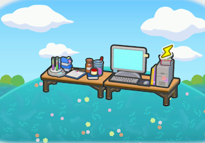 Researcher's desk