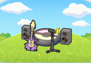 Amped rock stage