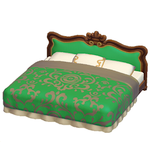Green Antique bed