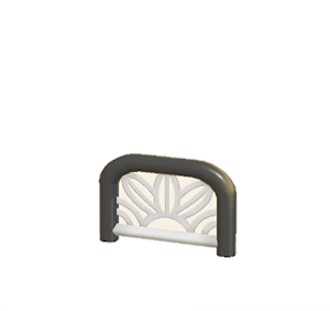 Black Arched barrier (leaf pattern)
