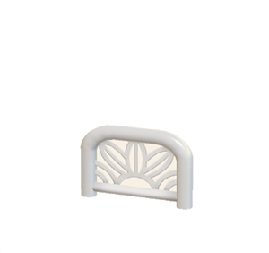 White Arched barrier (leaf pattern)