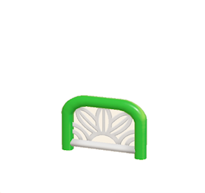 Green Arched barrier (leaf pattern)