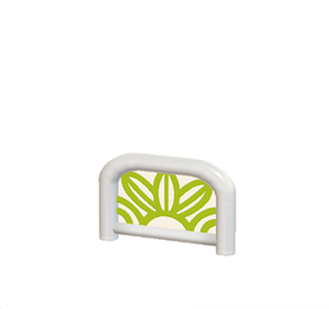 Lime Arched barrier (leaf pattern)