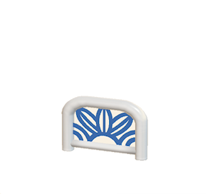 Navy Arched barrier (leaf pattern)