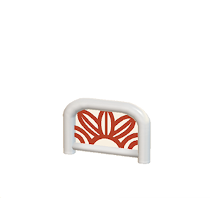Red Arched barrier (leaf pattern)