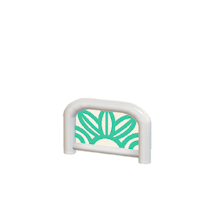 Aquamarine Arched barrier (leaf pattern)