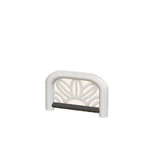 Black Arched barrier (leaf pattern)