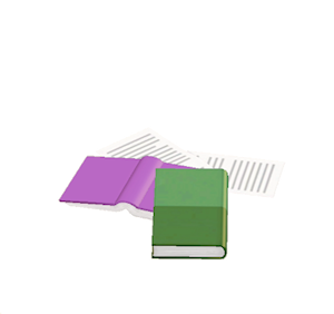 Purple Book pile