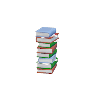 Cyan Book stack