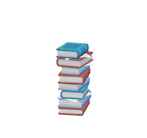 Cyan Book stack