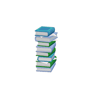 Cyan Book stack