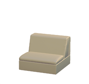 Beige Box Sofa
