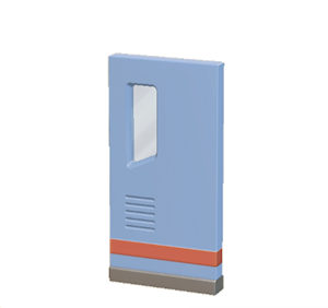 Navy Brainy door