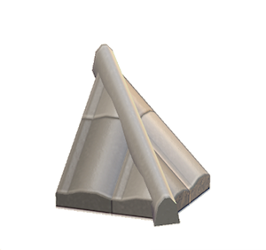 White Brick hipped roof