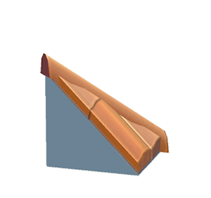 Cyan Brick hipped roof