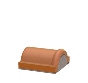Beige Brick roof decoration