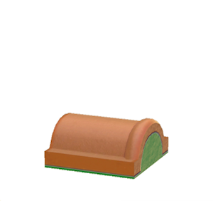 Green Brick roof decoration