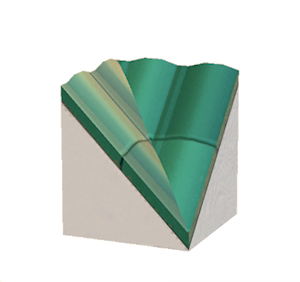 Aquamarine Brick roof valley
