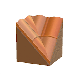 Brown Brick roof valley