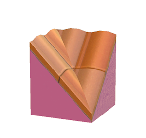 Rose Brick roof valley