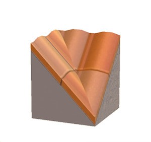 Beige Brick roof valley