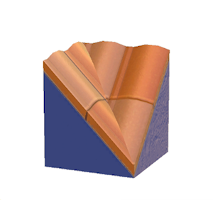 Navy Brick roof valley
