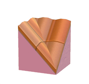 Pink Brick roof valley