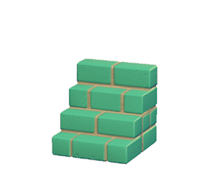 Aquamarine Brick steps