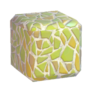 Lime Broken-tiling wall