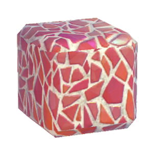 Red Broken-tiling wall