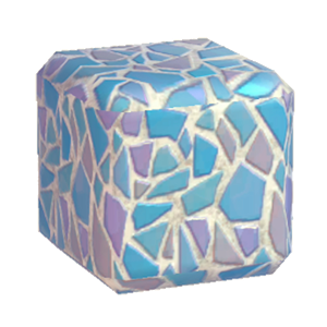 Blue Broken-tiling wall