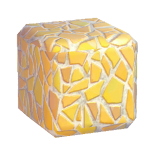 Yellow Broken-tiling wall