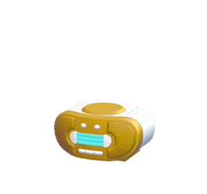 Yellow CD player