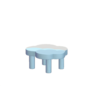 Cyan Cloud table