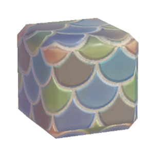 Black Colorful fish-scale tiling